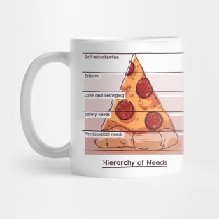 Hierarchy of Needs // Pizza, Psychology, Maslow Pyramid Mug